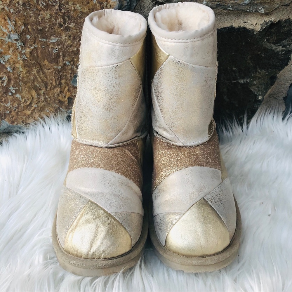 UGG Classic Glitter Patchwork boots size 5